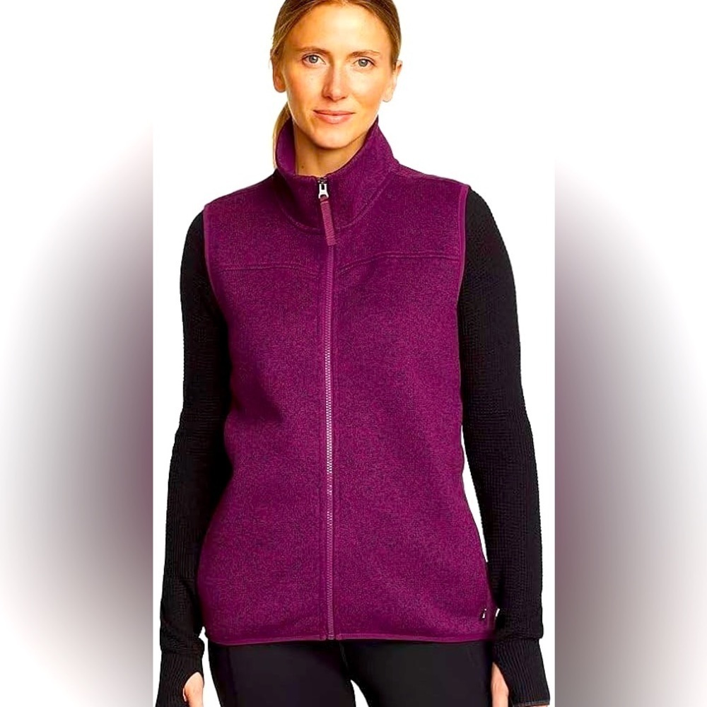Sears, size 8, purple vest, full front zip with pockets